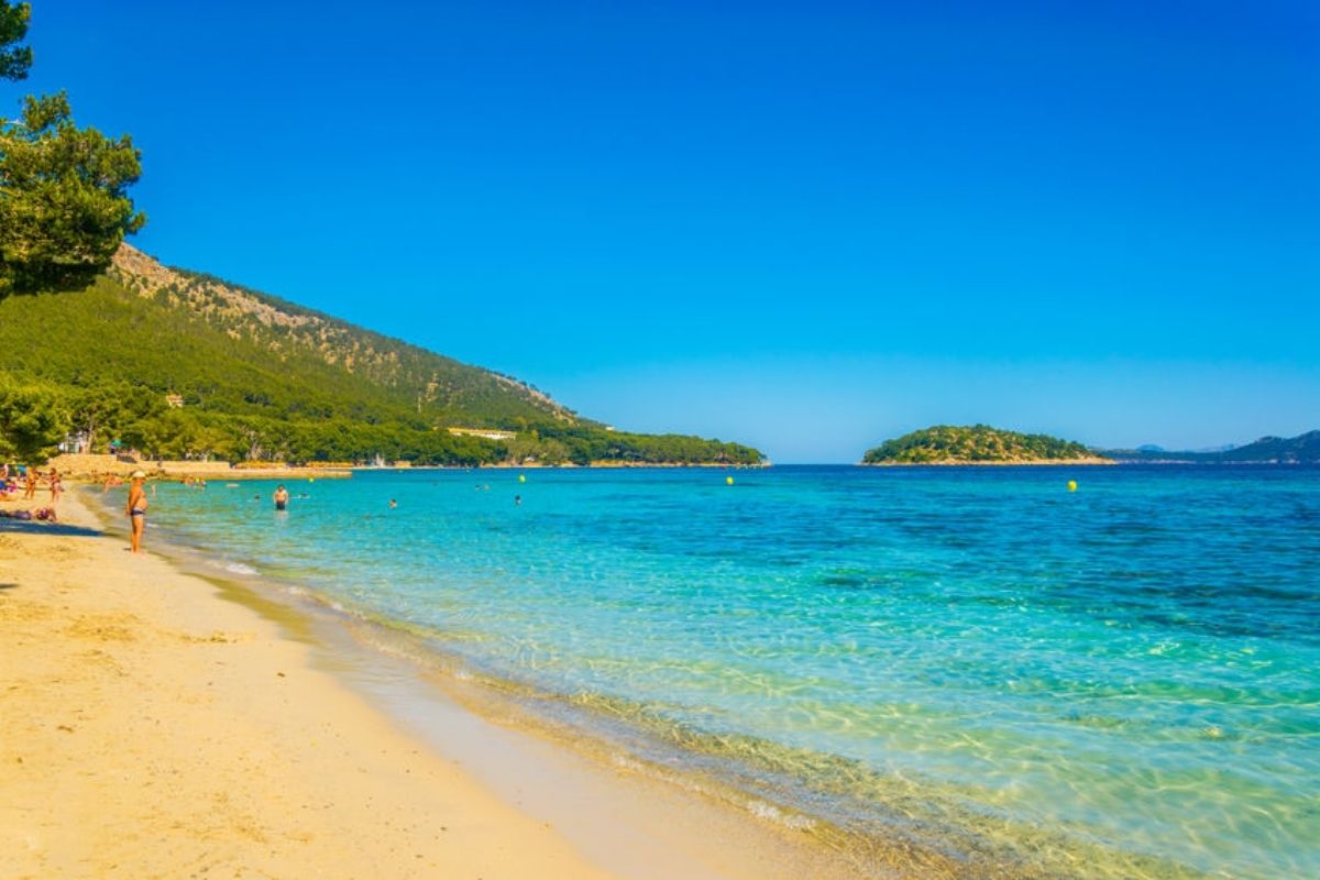 Playa De Formentor En Mallorca Norte De Mallorca